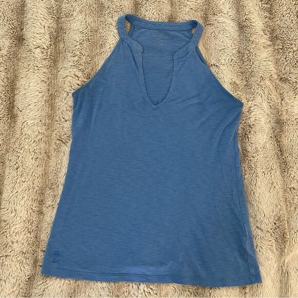 Lilly Pulitzer Blue V Neck Summer Sleeveless Top - Picture 2 of 7